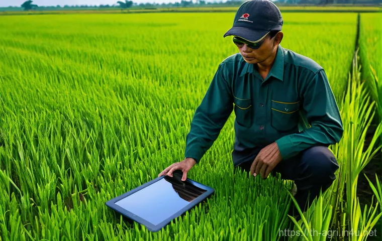 농업 드론 항공사진 분석 - **Prompt:** A state-of-the-art agricultural drone, equipped with a visible multispectral camera, gra...