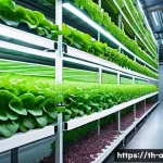 Home 18 농업 식물 공장 운영 - ) A hyper-realistic interior view of a modern Thai vertical plant factory on the outskirts of Bangko...