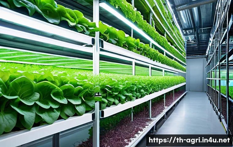 농업 식물 공장 운영 - ) A hyper-realistic interior view of a modern Thai vertical plant factory on the outskirts of Bangko...