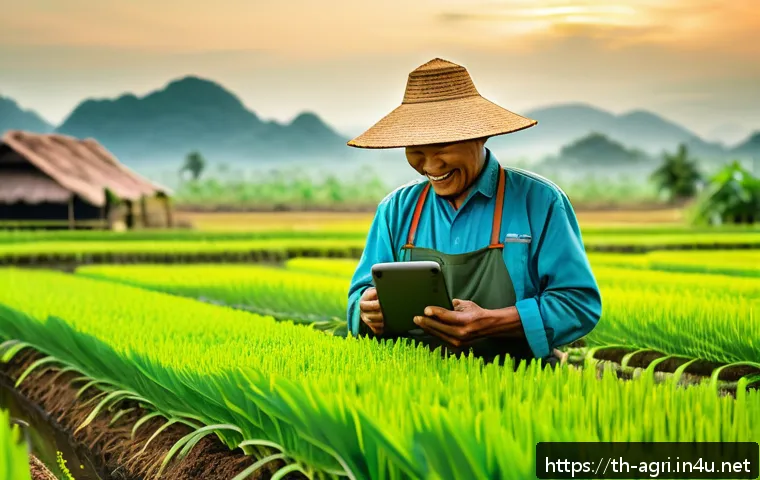 농업 온라인 강의 플랫폼 - A detailed scene of a Thai organic vegetable farm with a middle-aged Thai farmer wearing practical f...